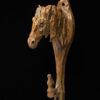 Limited Edition Small Horse Head Wall Hook Bronze Sculpture by Jan Mapes